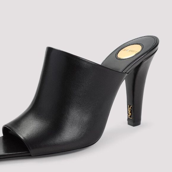 SAINT LAURENT Sculptural Heel Mule Women BLACK Pumps - Picture 4 of 5
